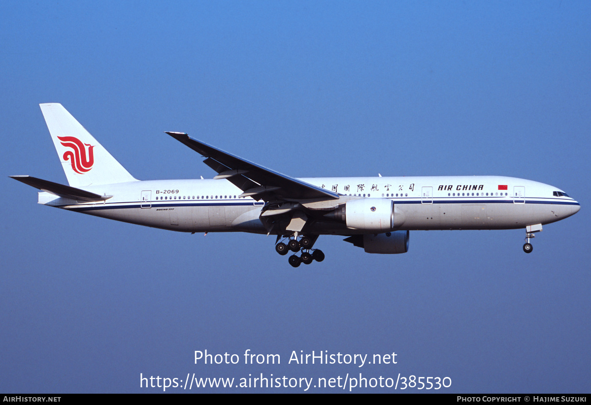 Aircraft Photo of B-2069 | Boeing 777-2J6 | Air China | AirHistory.net #385530