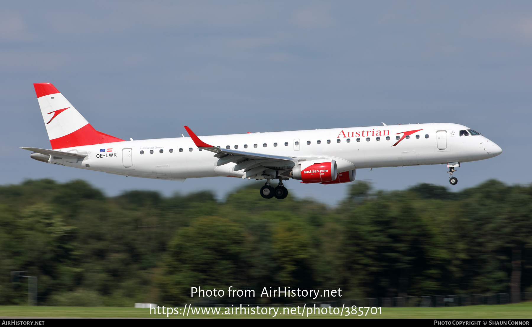 Aircraft Photo of OE-LWK | Embraer 195LR (ERJ-190-200LR) | Austrian Airlines | AirHistory.net #385701