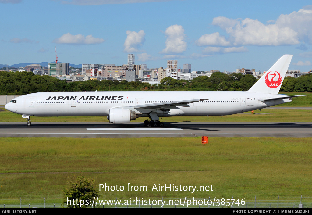 Aircraft Photo of JA8944 | Boeing 777-346 | Japan Airlines - JAL | AirHistory.net #385746