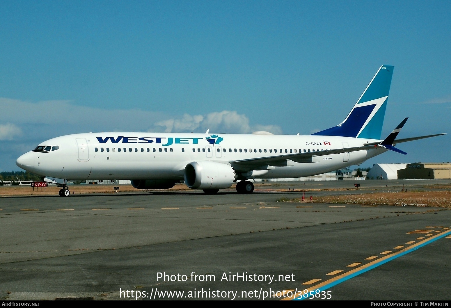 Aircraft Photo of C-GRAX | Boeing 737-8 Max 8 | WestJet | AirHistory.net #385835