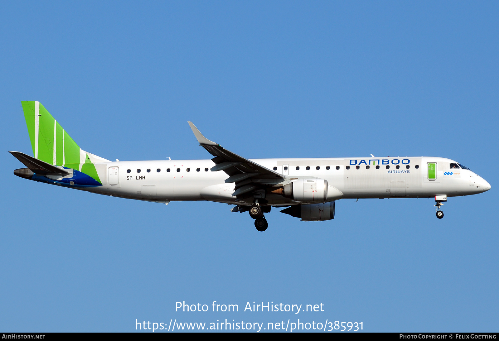 Aircraft Photo of SP-LNH | Embraer 195LR (ERJ-190-200LR) | Bamboo Airways | AirHistory.net #385931