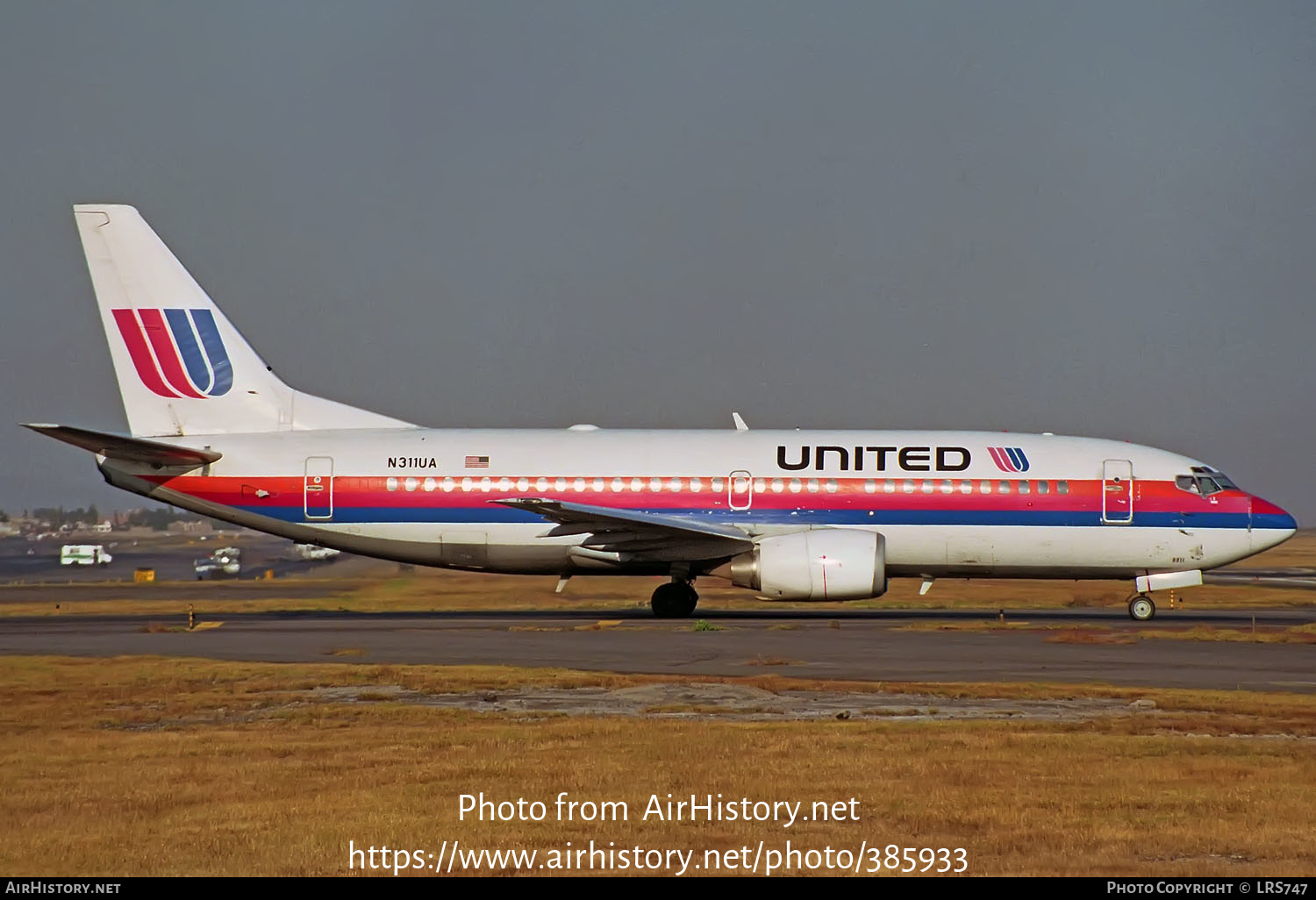 Aircraft Photo of N311UA | Boeing 737-322 | United Airlines | AirHistory.net #385933