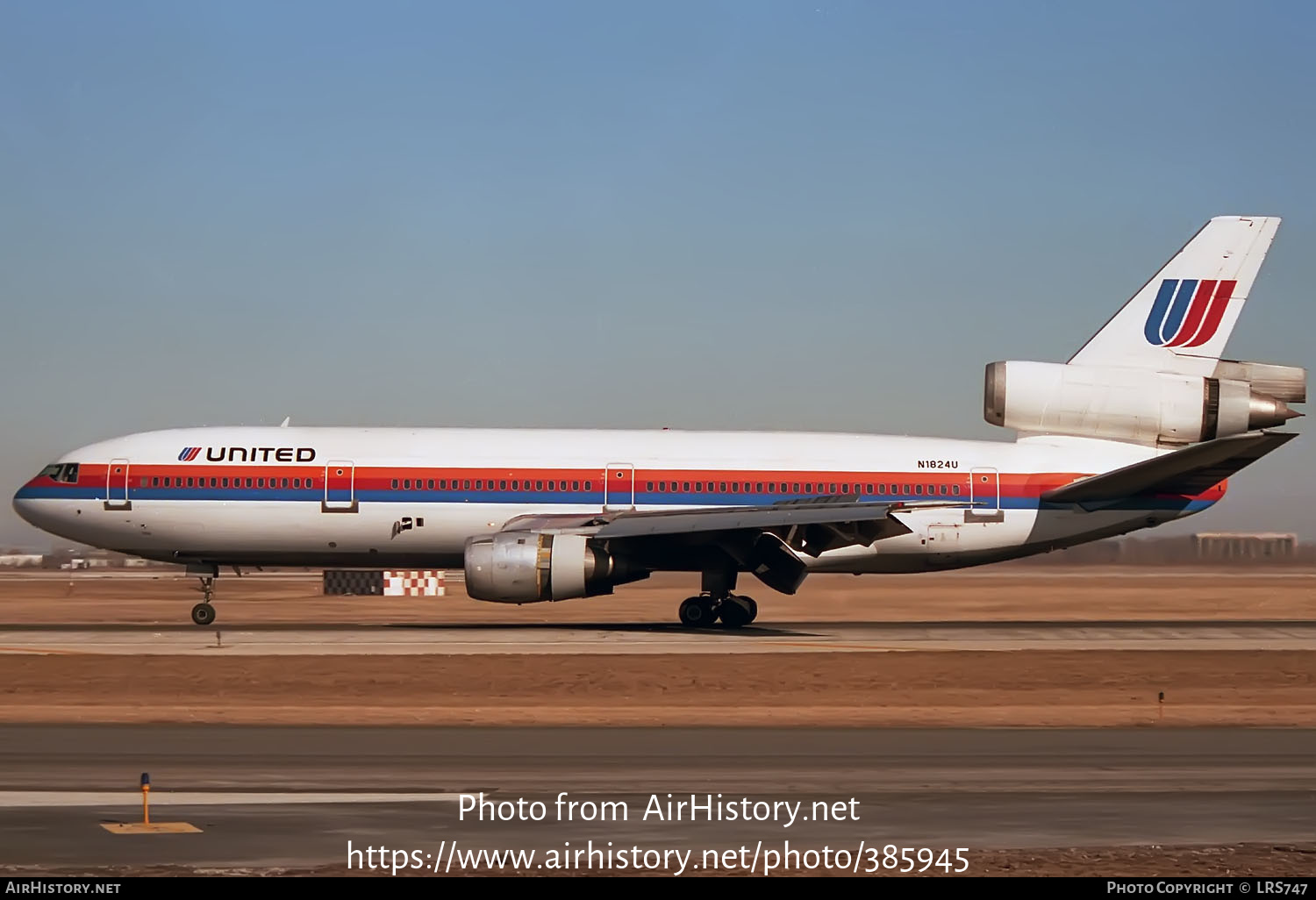 Aircraft Photo of N1824U | McDonnell Douglas DC-10-10 | United Airlines | AirHistory.net #385945