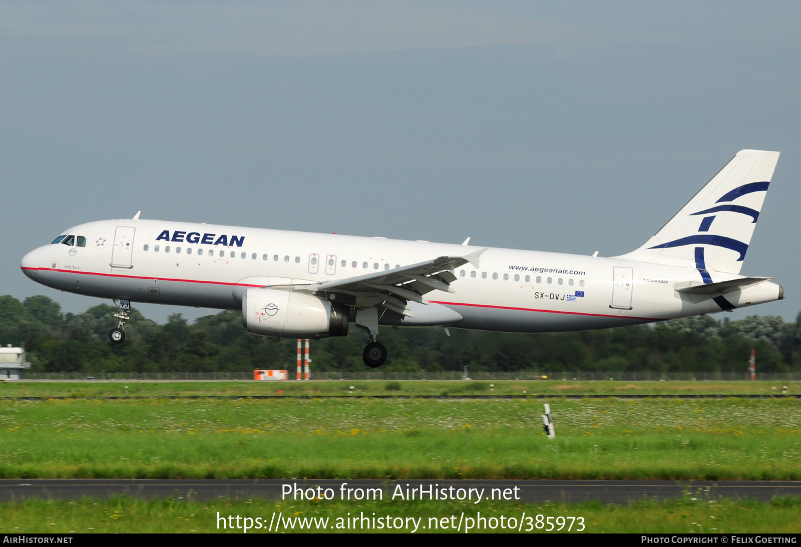 Aircraft Photo of SX-DVJ | Airbus A320-232 | Aegean Airlines | AirHistory.net #385973