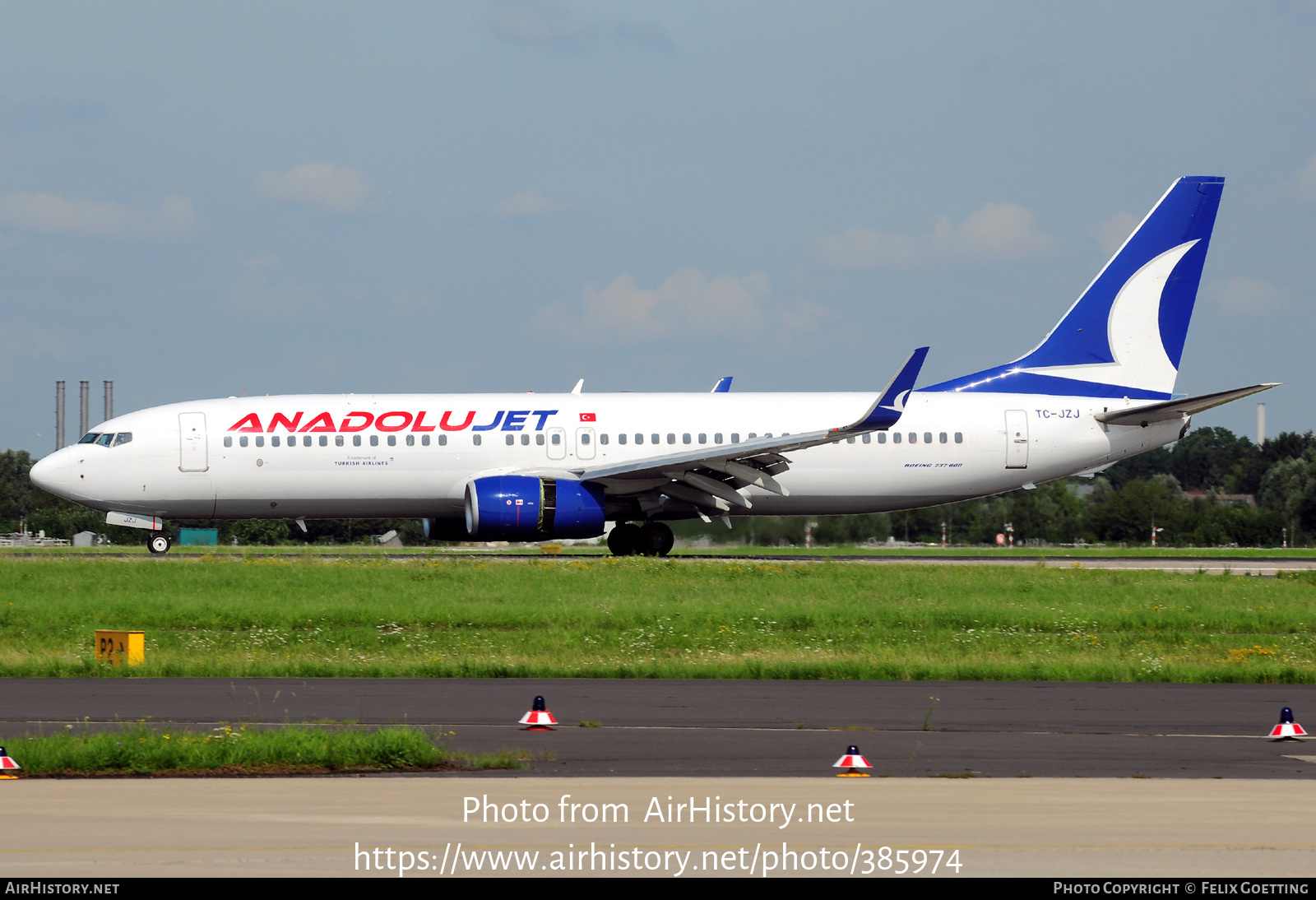 Aircraft Photo of TC-JZJ | Boeing 737-8AS | AnadoluJet | AirHistory.net #385974