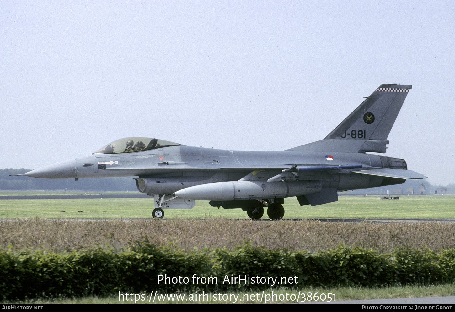 Aircraft Photo of J-881 | General Dynamics F-16A Fighting Falcon | Netherlands - Air Force | AirHistory.net #386051