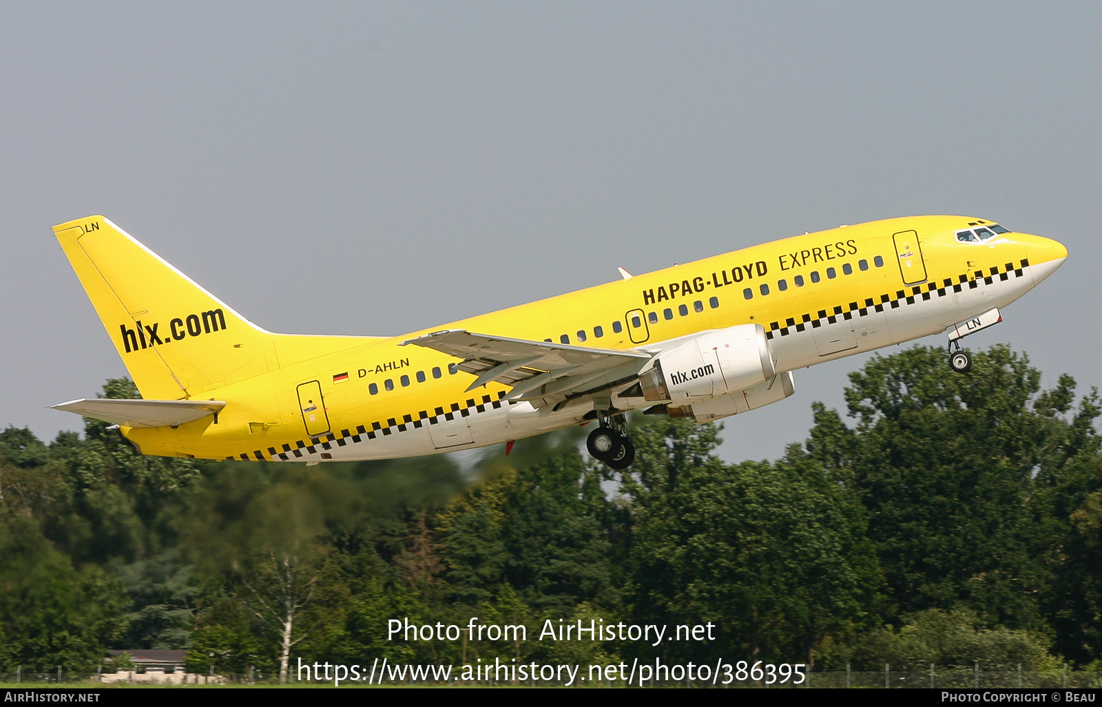 Aircraft Photo of D-AHLN | Boeing 737-5K5 | Hapag-Lloyd Express | AirHistory.net #386395