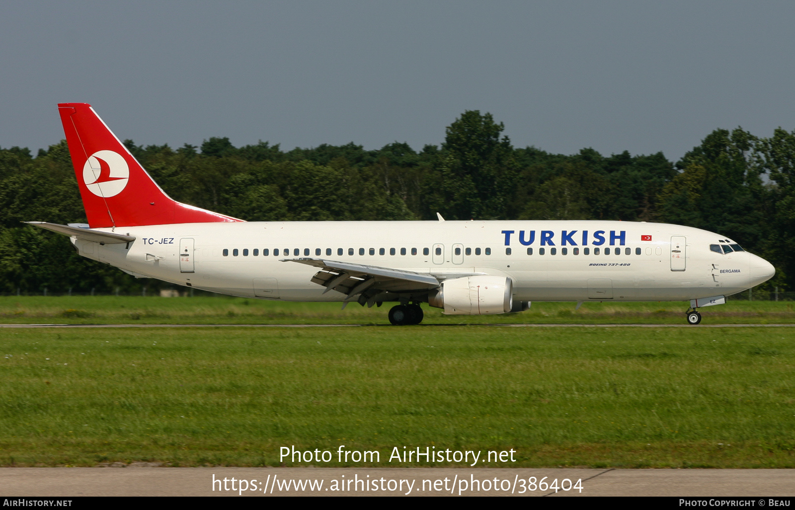 Aircraft Photo of TC-JEZ | Boeing 737-4Y0 | Turkish Airlines | AirHistory.net #386404