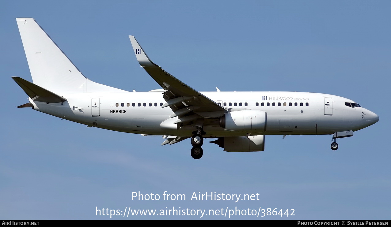 Aircraft Photo of N668CP | Boeing 737-76N | Hillwood Airways | AirHistory.net #386442
