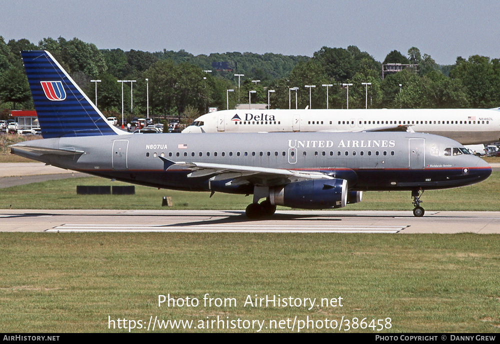 Aircraft Photo of N807UA | Airbus A319-131 | United Airlines | AirHistory.net #386458