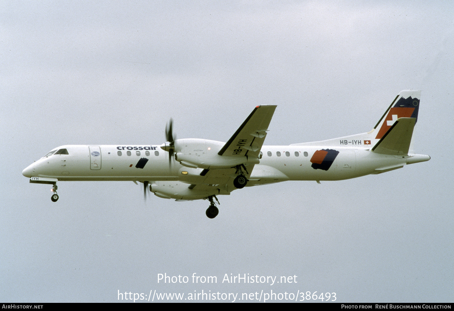 Aircraft Photo of HB-IYH | Saab 2000 | Crossair | AirHistory.net #386493