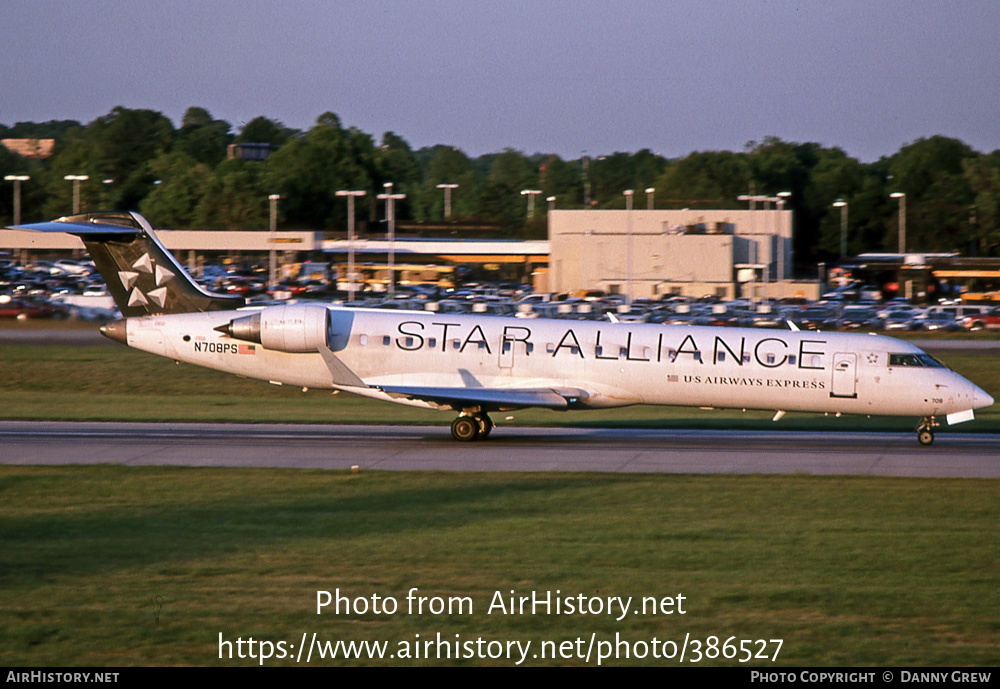 Aircraft Photo of N708PS | Bombardier CRJ-701ER (CL-600-2C10) | US Airways Express | AirHistory.net #386527