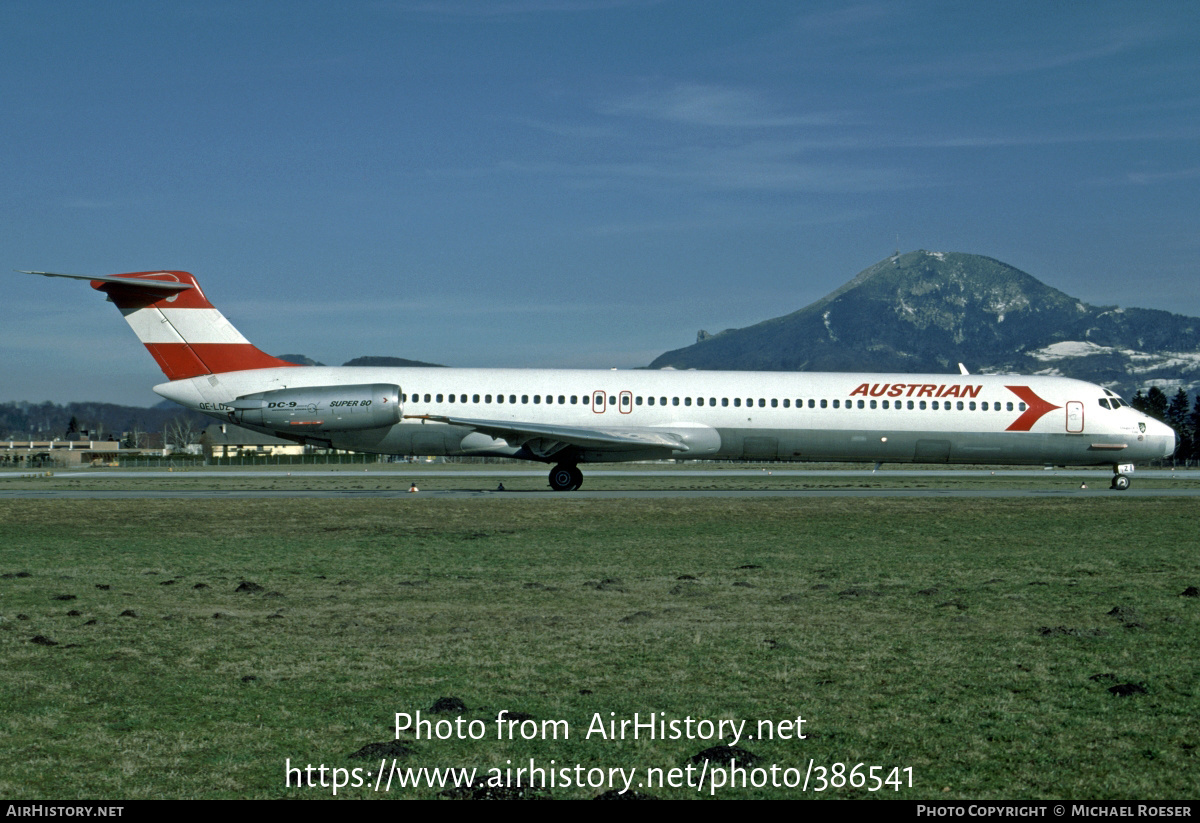 Aircraft Photo of OE-LDZ | McDonnell Douglas MD-81 (DC-9-81) | Austrian Airlines | AirHistory.net #386541