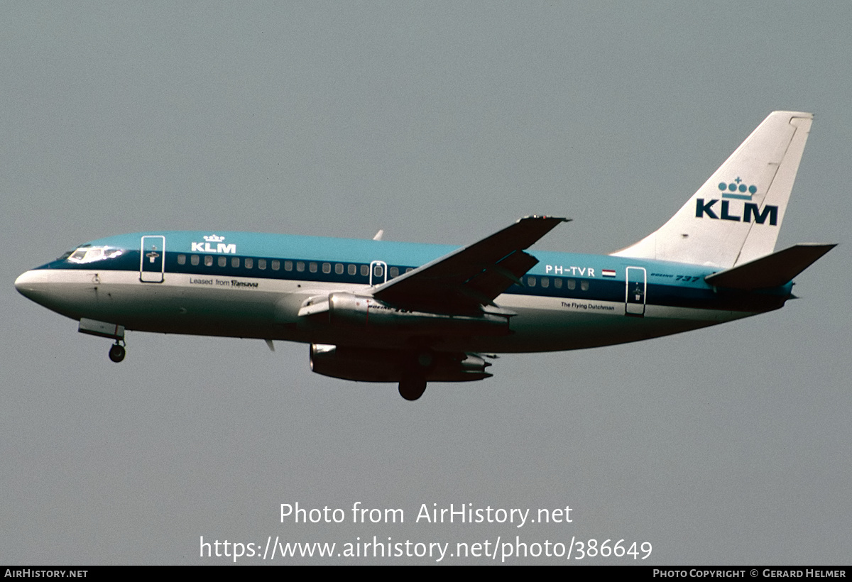 Aircraft Photo of PH-TVR | Boeing 737-2K2/Adv | KLM - Royal Dutch Airlines | AirHistory.net #386649