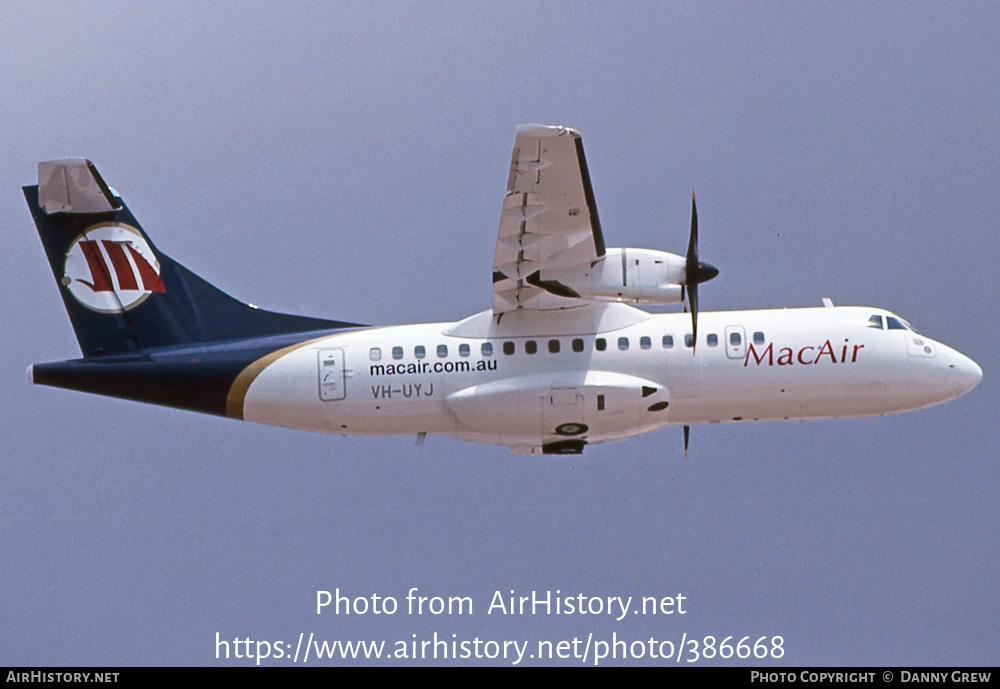 Aircraft Photo of VH-UYJ | ATR ATR-42-500 | MacAir Airlines | AirHistory.net #386668