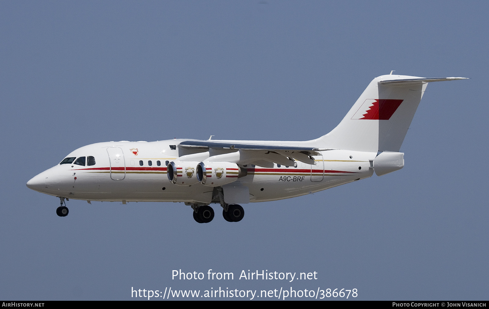 Aircraft Photo of A9C-BRF | British Aerospace Avro 146-RJ70 | Bahrain - Air Force | AirHistory.net #386678