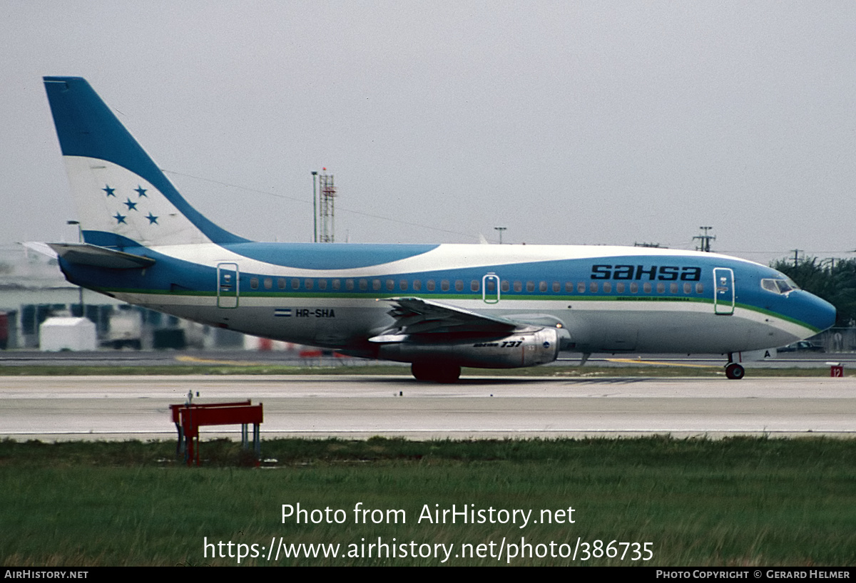 Aircraft Photo of HR-SHA | Boeing 737-2K6/Adv | SAHSA - Servicio Aéreo de Honduras | AirHistory.net #386735