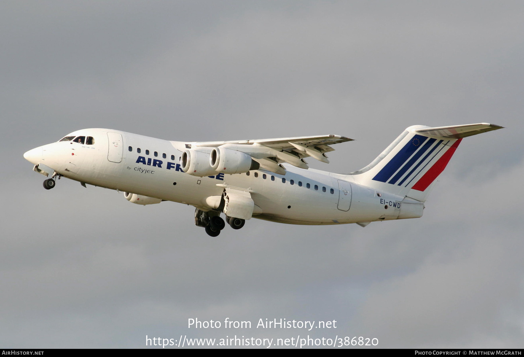 Aircraft Photo of EI-CWD | British Aerospace BAe-146-200A | Air France | AirHistory.net #386820