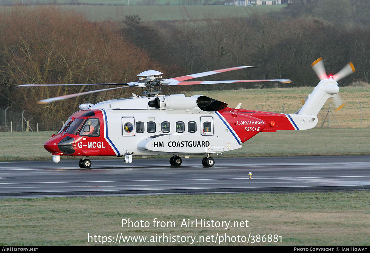 Aircraft Photo of G-MCGL | Sikorsky S-92A | HM Coastguard | AirHistory.net #386881