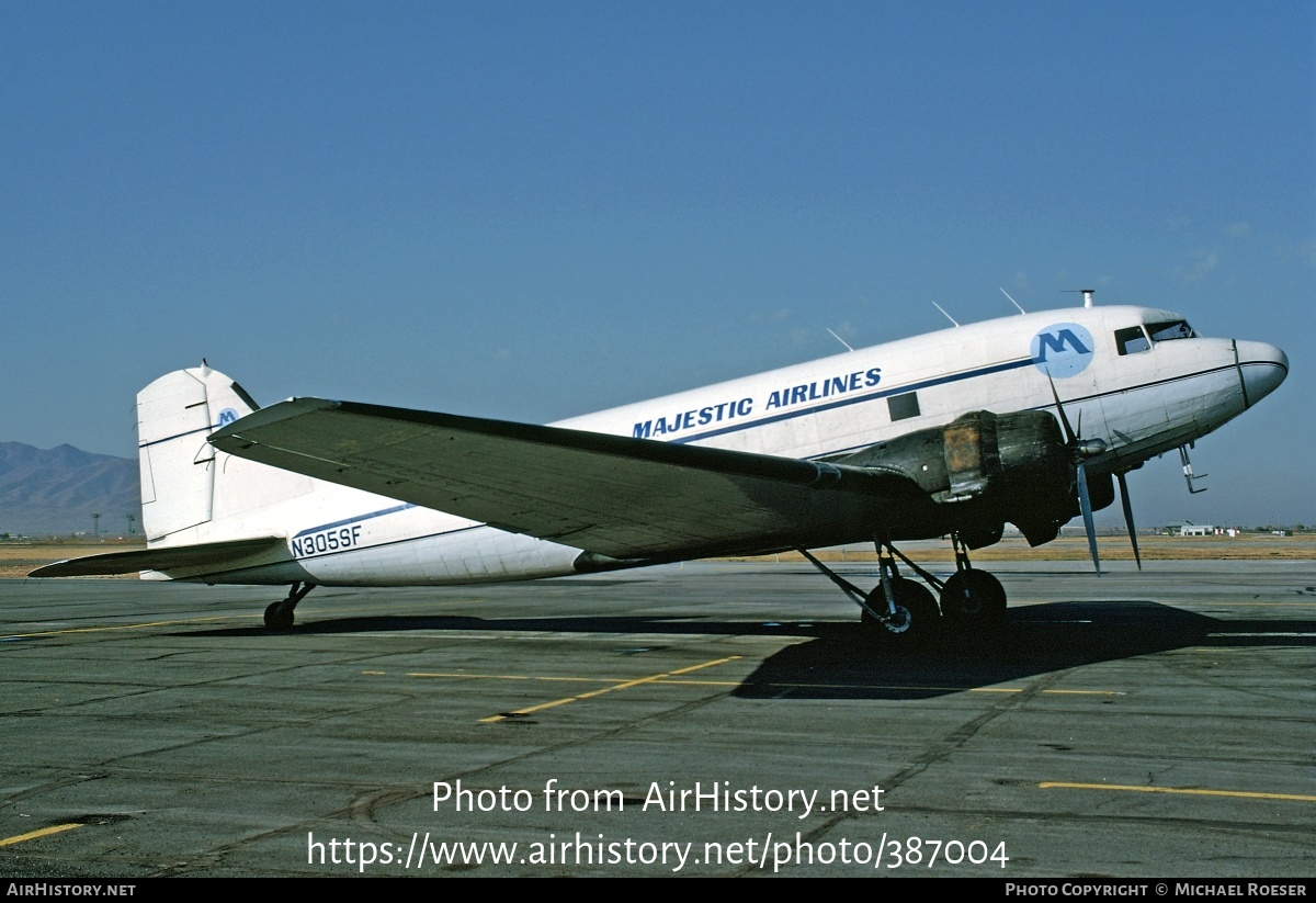 Aircraft Photo of N305SF | Douglas C-47 Skytrain | Majestic Airlines | AirHistory.net #387004