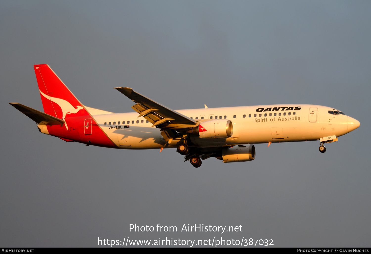 Aircraft Photo of VH-TJK | Boeing 737-476 | Qantas | AirHistory.net #387032