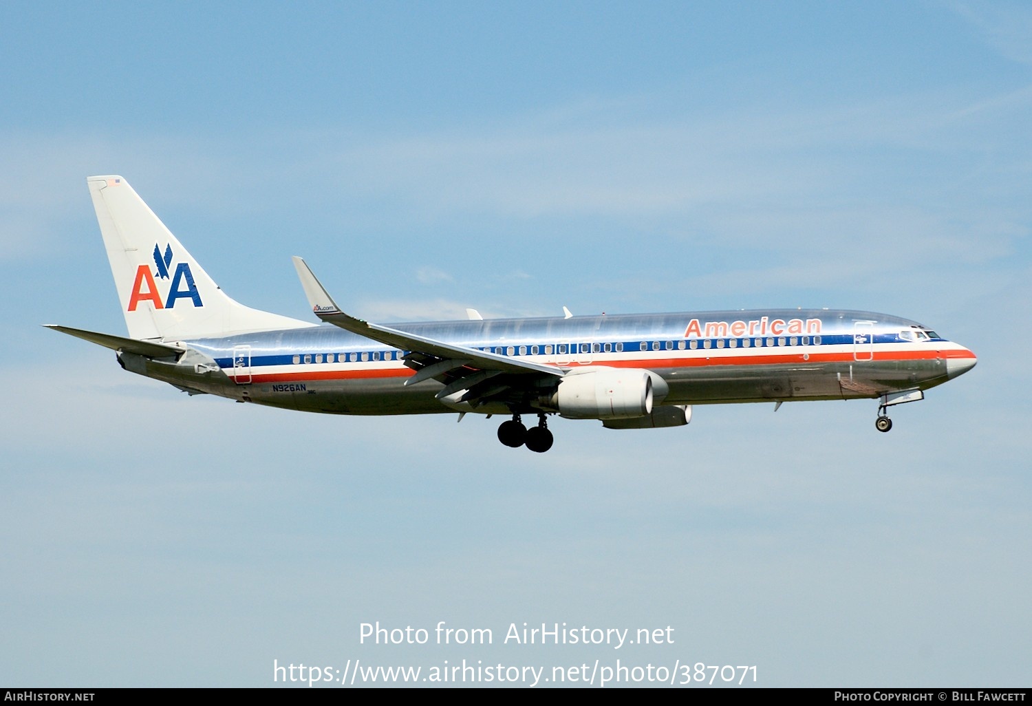 Aircraft Photo of N926AN | Boeing 737-823 | American Airlines | AirHistory.net #387071