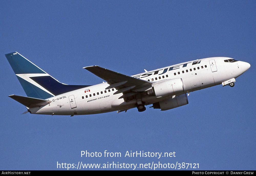 Aircraft Photo of C-GWSL | Boeing 737-6CT | WestJet | AirHistory.net #387121