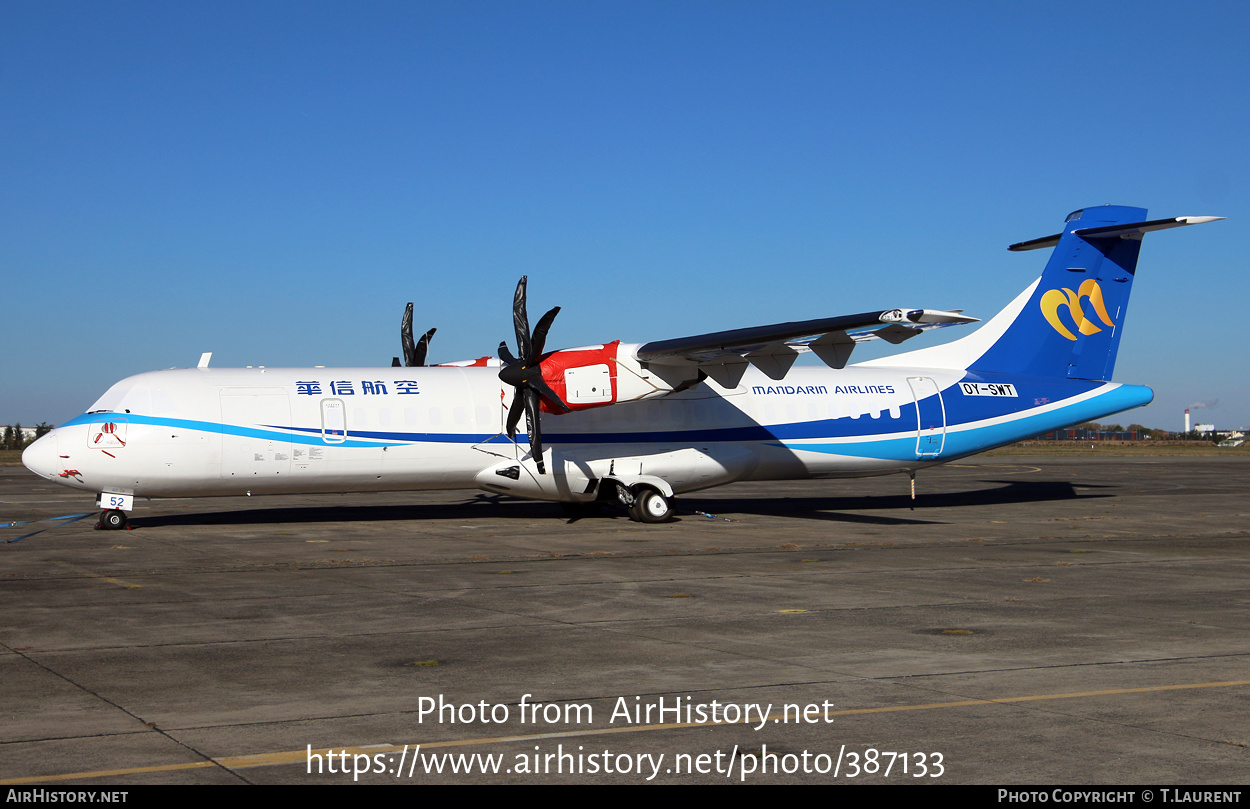 Aircraft Photo of OY-SWT | ATR ATR-72-600 (ATR-72-212A) | Mandarin Airlines | AirHistory.net #387133