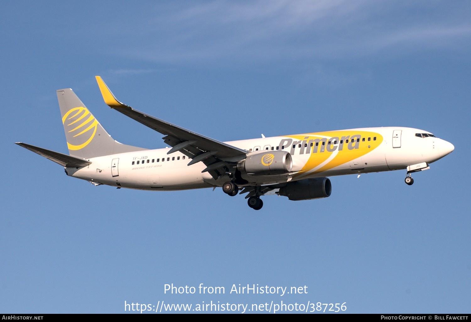Aircraft Photo of TF-JXD | Boeing 737-8Q8 | Primera Air | AirHistory.net #387256