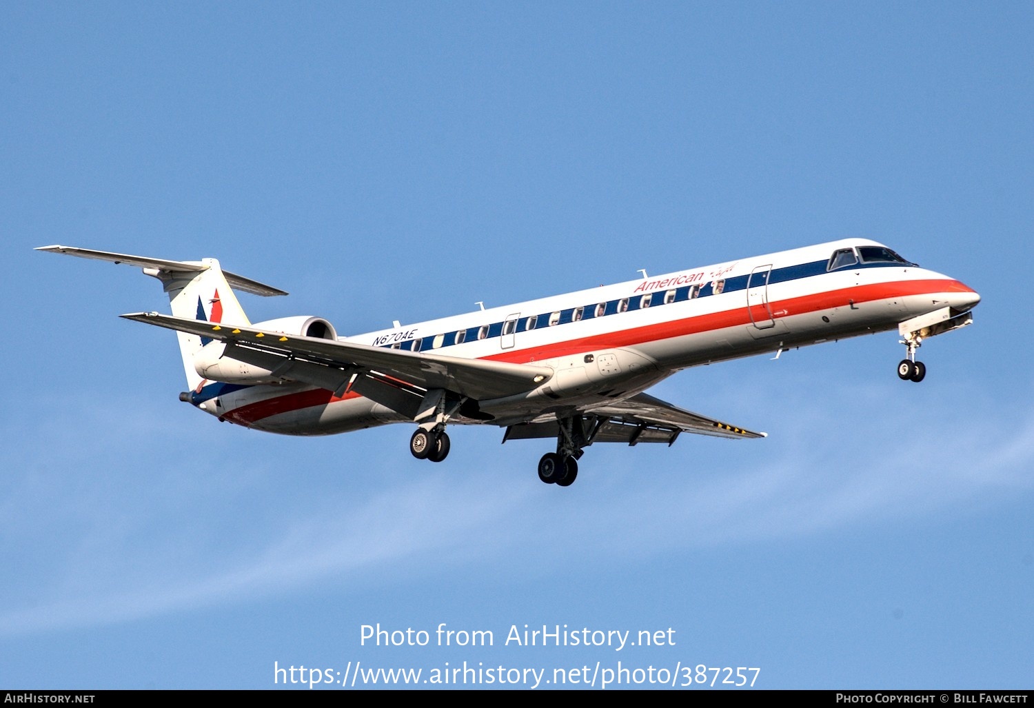 Aircraft Photo of N670AE | Embraer ERJ-145LR (EMB-145LR) | American Eagle | AirHistory.net #387257