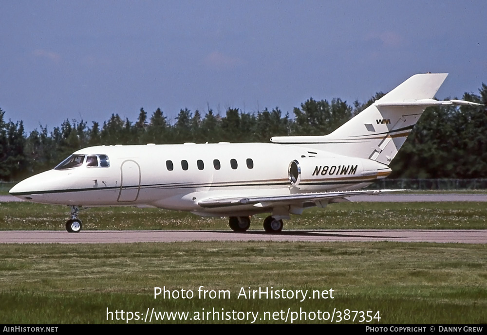 Aircraft Photo of N801WM | Raytheon Hawker 800XP | AirHistory.net #387354