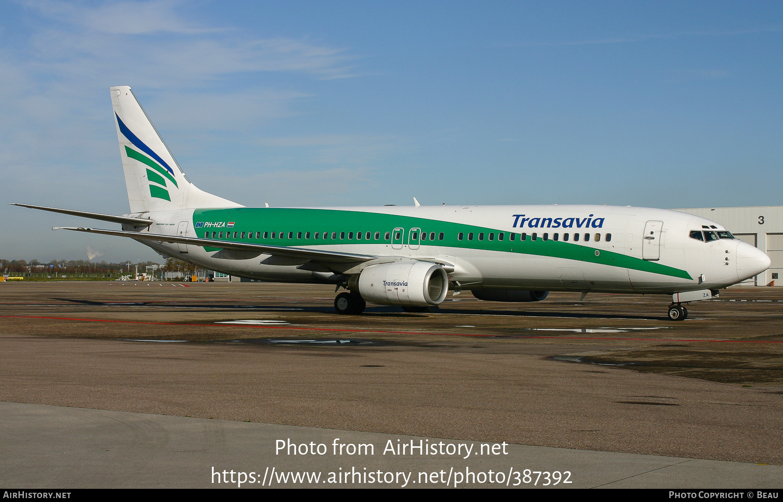 Aircraft Photo of PH-HZA | Boeing 737-8K2 | Transavia | AirHistory.net #387392