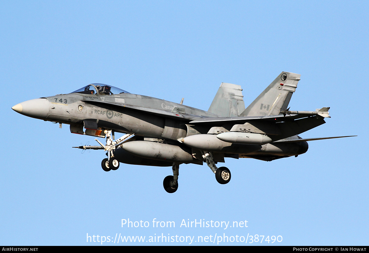 Aircraft Photo of 188743 | McDonnell Douglas CF-188 Hornet | Canada - Air Force | AirHistory.net #387490