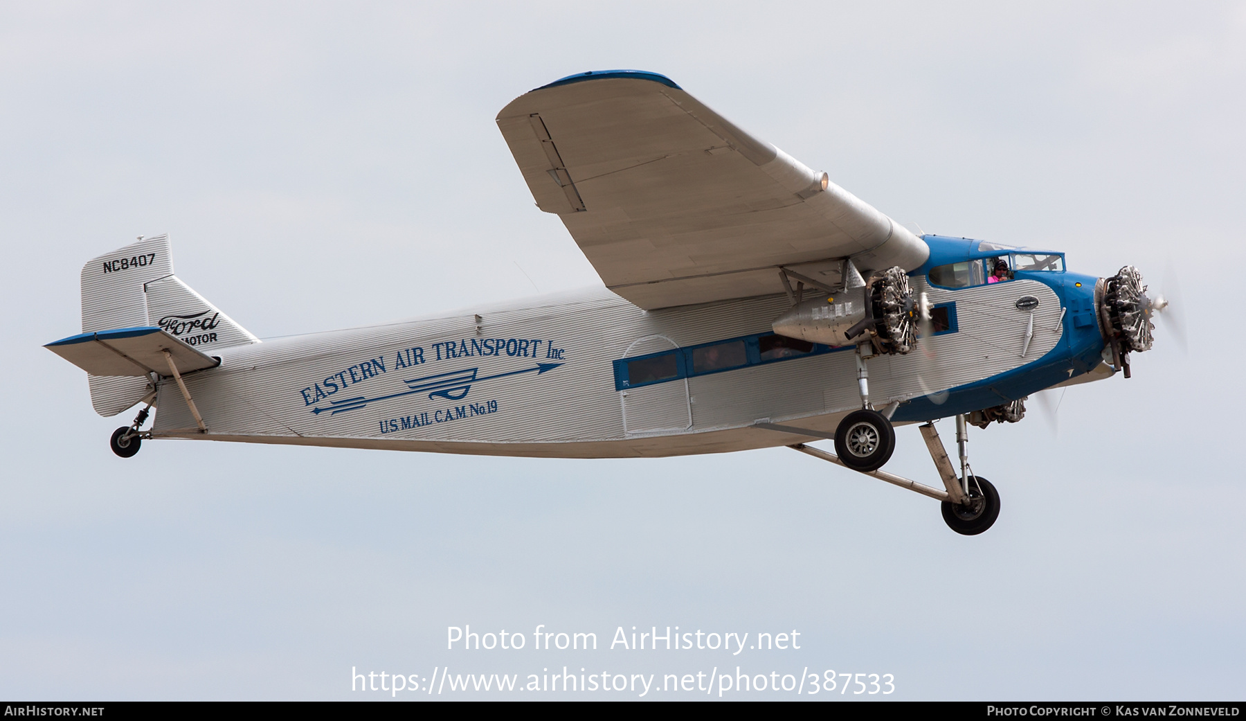 Aircraft Photo of N8407 / NC8407 | Ford 4-AT-E Tri-Motor | EAA - Experimental Aircraft Association | Eastern Air Transport | AirHistory.net #387533