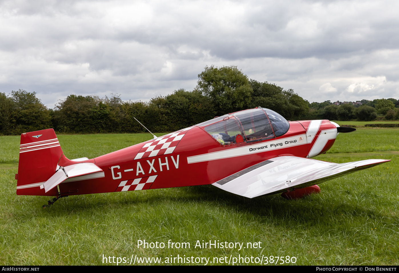 Aircraft Photo of G-AXHV | SAN Jodel D-117A | Derwent Flying Group | AirHistory.net #387580