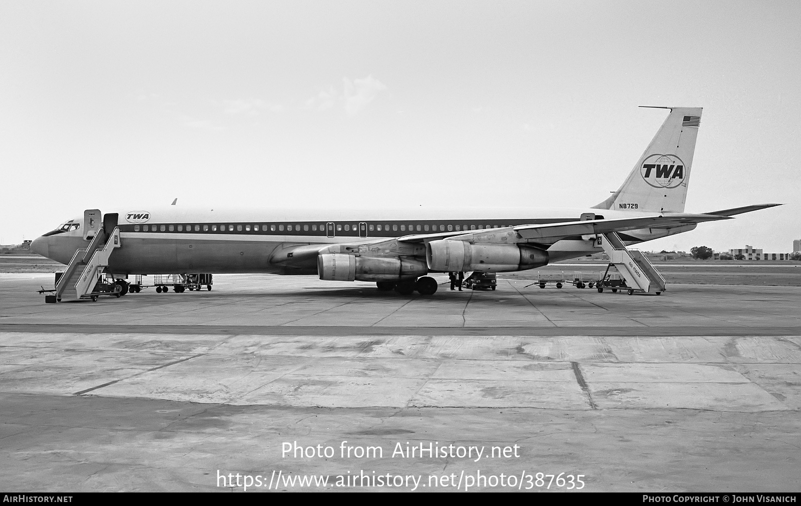 Aircraft Photo of N8729 | Boeing 707-331B | Trans World Airlines - TWA | AirHistory.net #387635