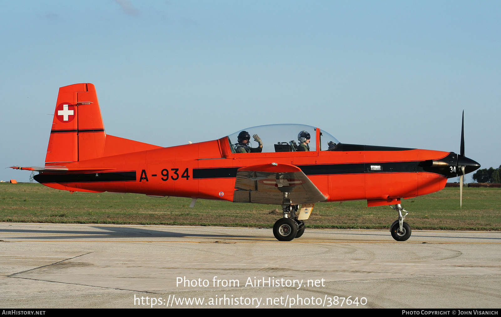 Aircraft Photo of A-934 | Pilatus PC-7 | Switzerland - Air Force | AirHistory.net #387640