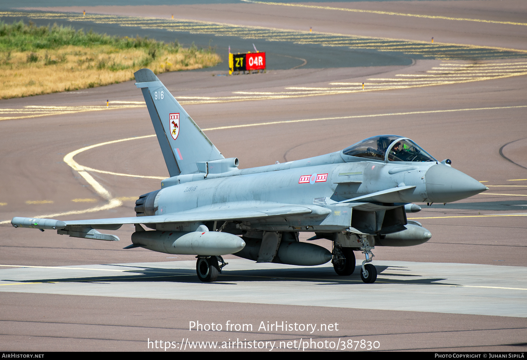 Aircraft Photo of ZJ916 | Eurofighter EF-2000 Typhoon FGR4 | UK - Air Force | AirHistory.net #387830