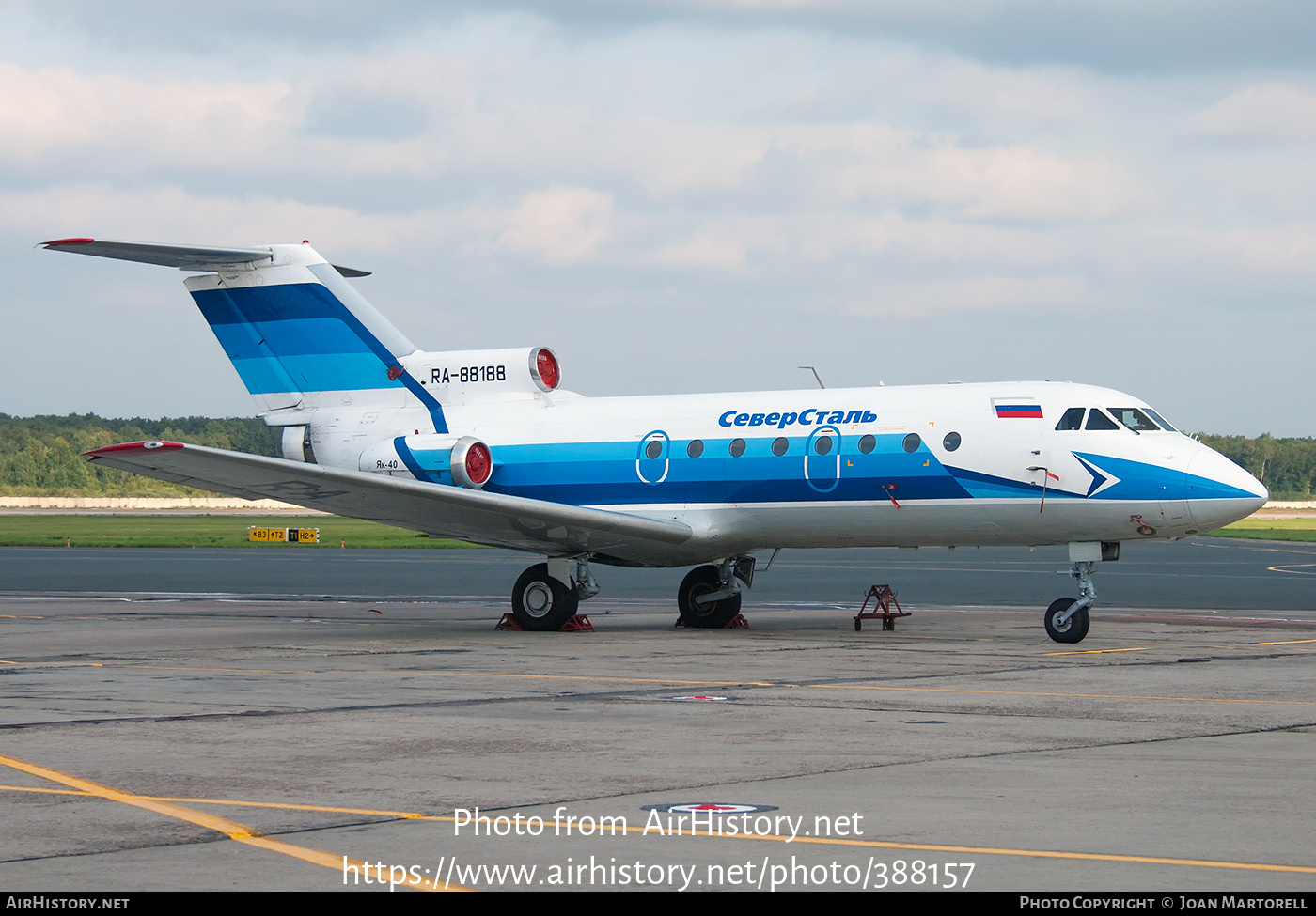 Aircraft Photo of RA-88188 | Yakovlev Yak-40 | Severstal Avia | AirHistory.net #388157