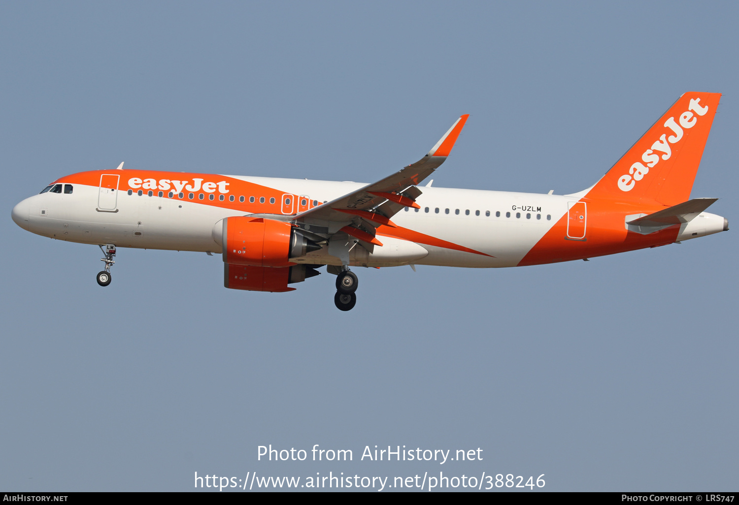 Aircraft Photo of G-UZLM | Airbus A320-251N | EasyJet | AirHistory.net #388246