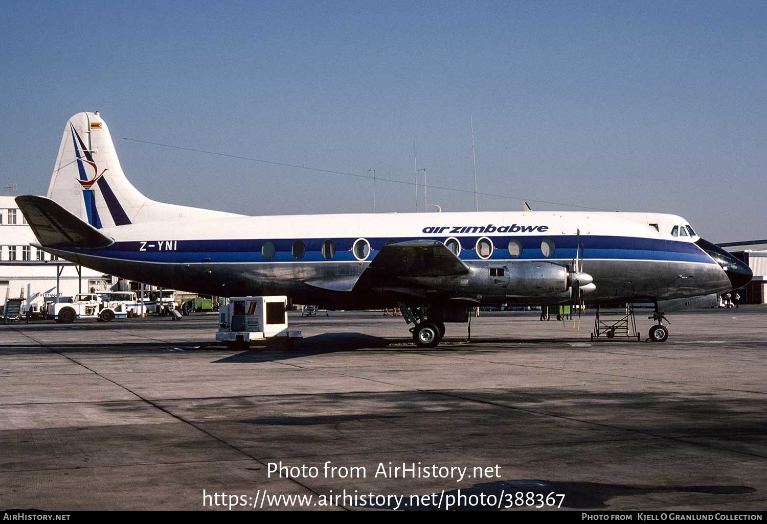 Aircraft Photo of Z-YNI | Vickers 756D Viscount | Air Zimbabwe ...