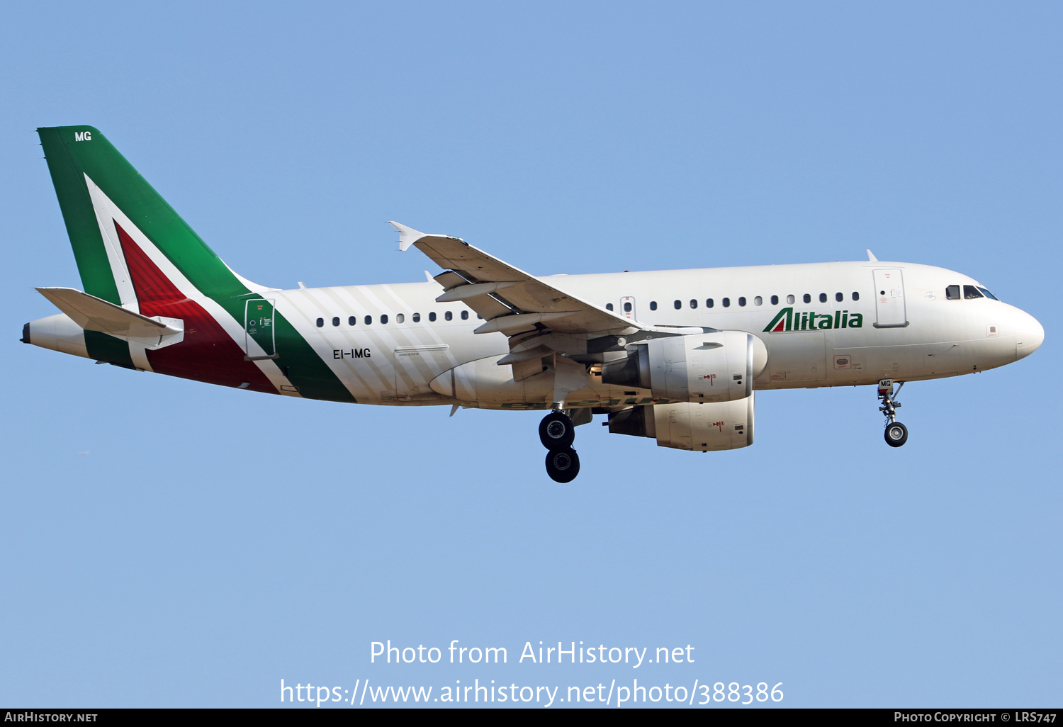 Aircraft Photo of EI-IMG | Airbus A319-112 | Alitalia | AirHistory.net #388386