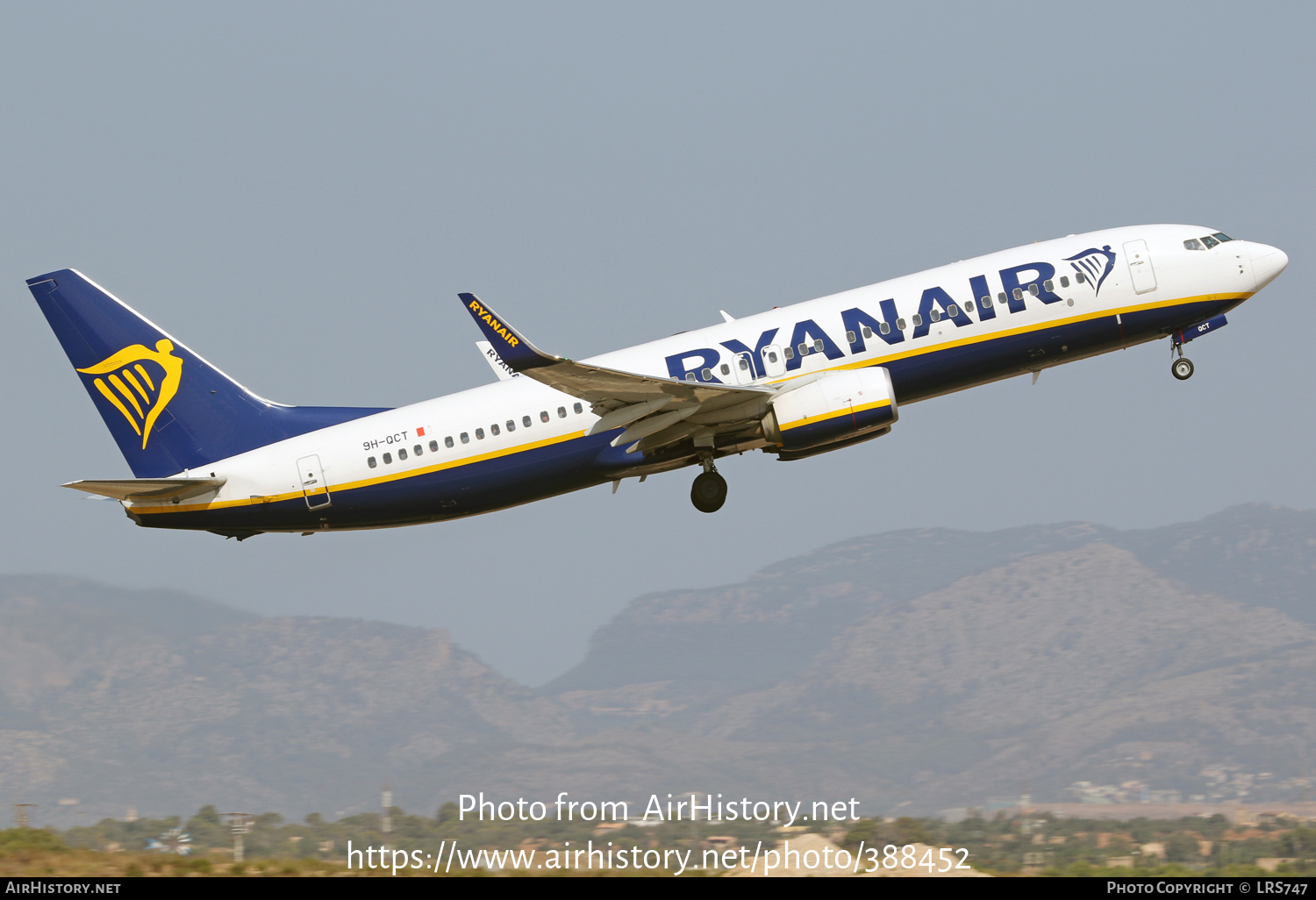 Aircraft Photo of 9H-QCT | Boeing 737-8AS | Ryanair | AirHistory.net #388452