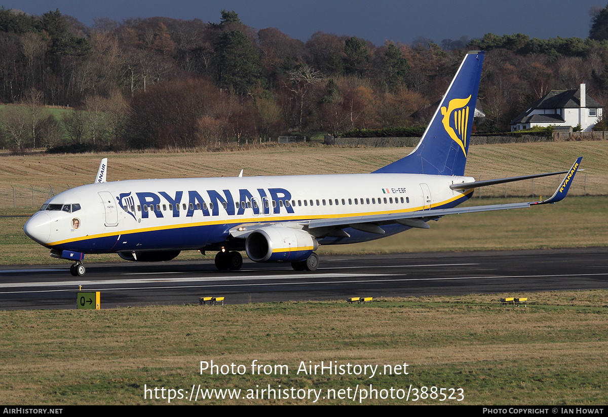 Aircraft Photo of EI-EBF | Boeing 737-8AS | Ryanair | AirHistory.net #388523