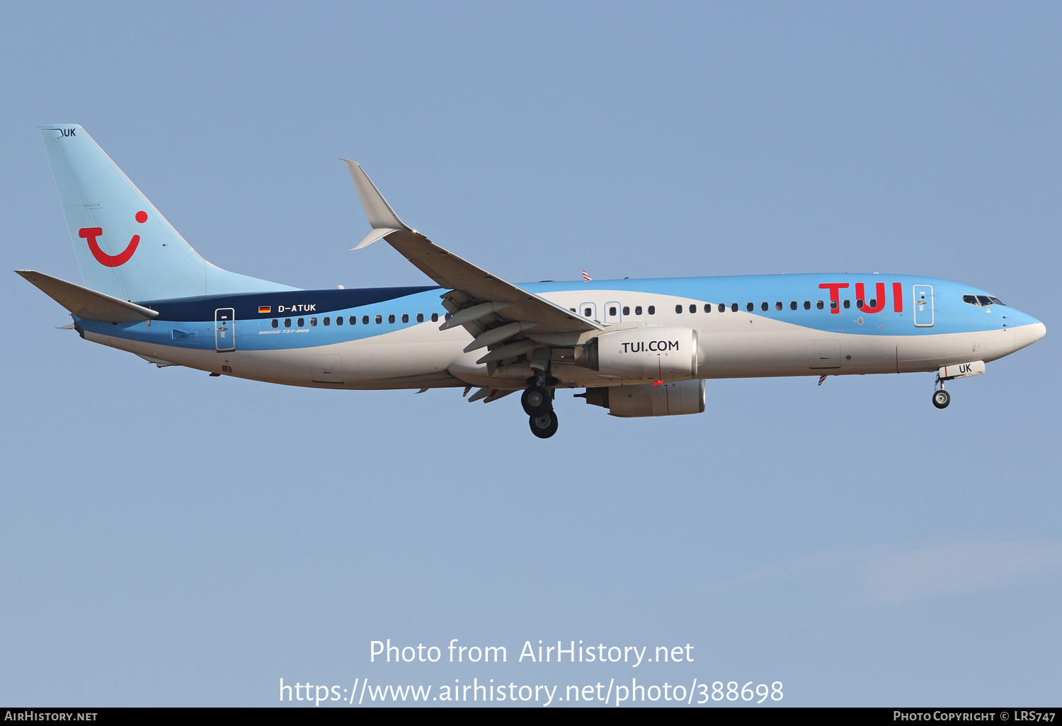 Aircraft Photo of D-ATUK | Boeing 737-8K5 | TUI | AirHistory.net #388698