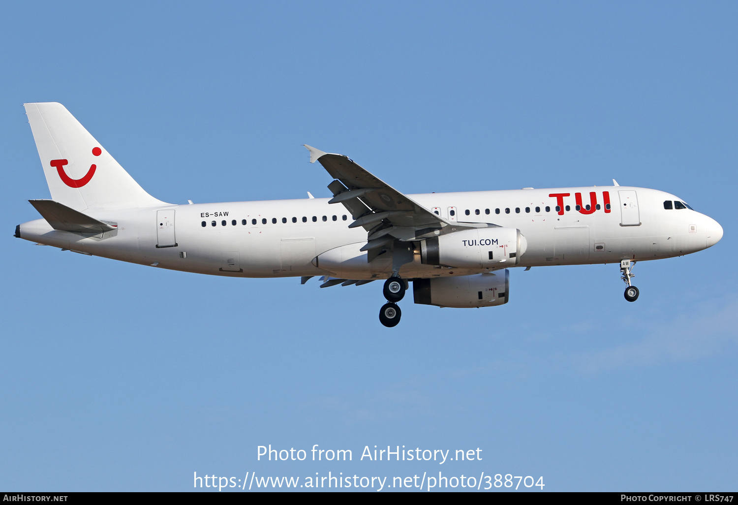 Aircraft Photo of ES-SAW | Airbus A320-232 | TUI | AirHistory.net #388704