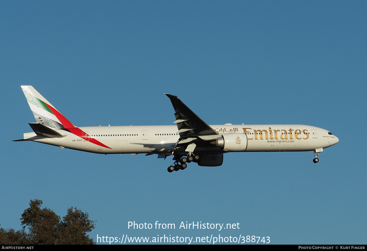 Aircraft Photo of A6-EGH | Boeing 777-31H/ER | Emirates | AirHistory.net #388743