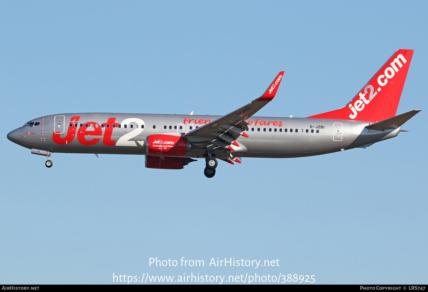 Aircraft Photo of G-JZBI | Boeing 737-800 | Jet2 | AirHistory.net #388925