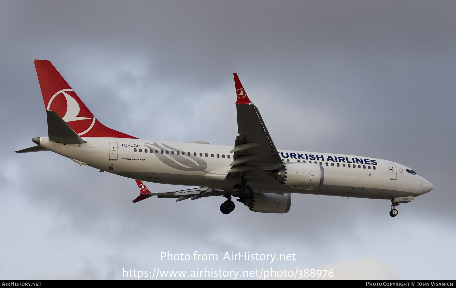 Aircraft Photo of TC-LCO | Boeing 737-8 Max 8 | Turkish Airlines | AirHistory.net #388976