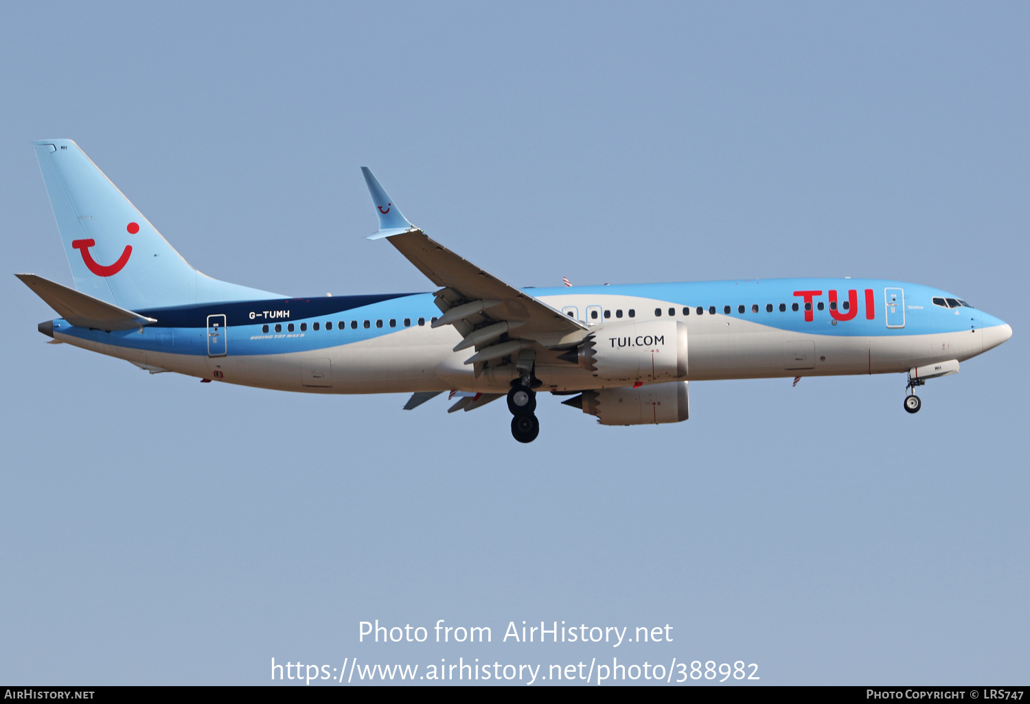 Aircraft Photo of G-TUMH | Boeing 737-8 Max 8 | TUI | AirHistory.net #388982